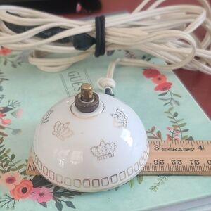 Vintage Lazy Bones remote porcelain switch Gold Crown Mid Century Modern